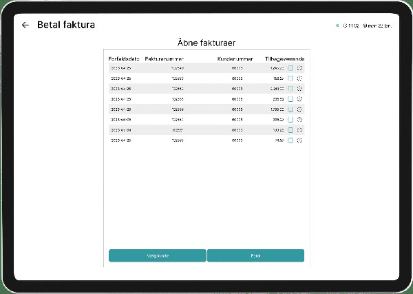 aabne faktura i POS365 kassesystem til butik